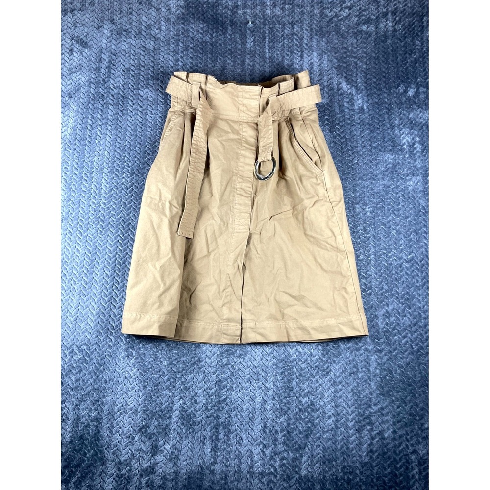 Banana Republic Utility Skirt Womens 4 Khaki Belted Casual Pockets Travel